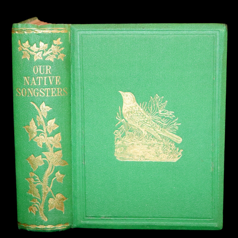 1857 Scarce Ornithology Book ~ Our Native Songsters with 72 colored plates by Anne Pratt.