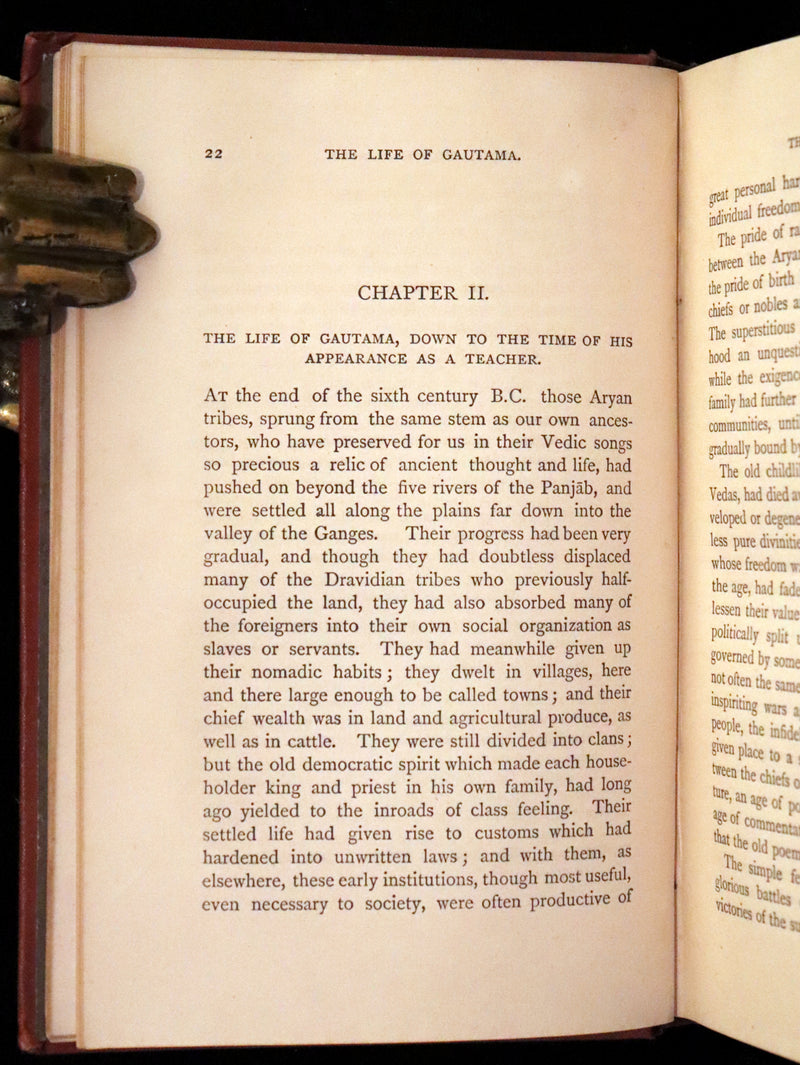 1878 Rare Book - Buddhism; Being a Sketch of the Life and Teachings of Gautama, the Buddha.