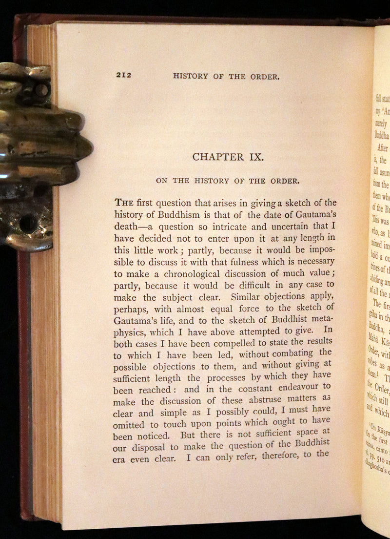 1878 Rare Book - Buddhism; Being a Sketch of the Life and Teachings of Gautama, the Buddha.