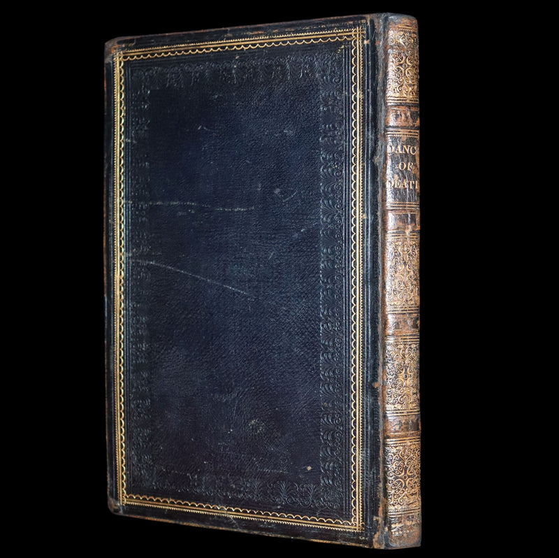 1816 Scarce Book -The Dance of Death, Danse Macabre by Hans Holbein, Color illustrated.