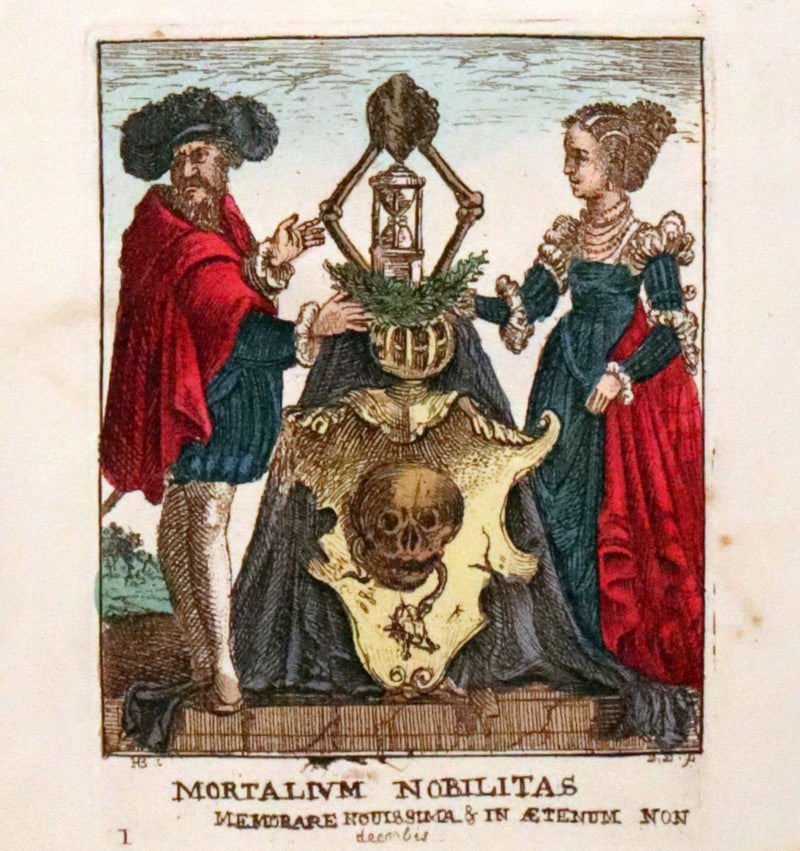 1816 Scarce Book -The Dance of Death, Danse Macabre by Hans Holbein, Color illustrated.