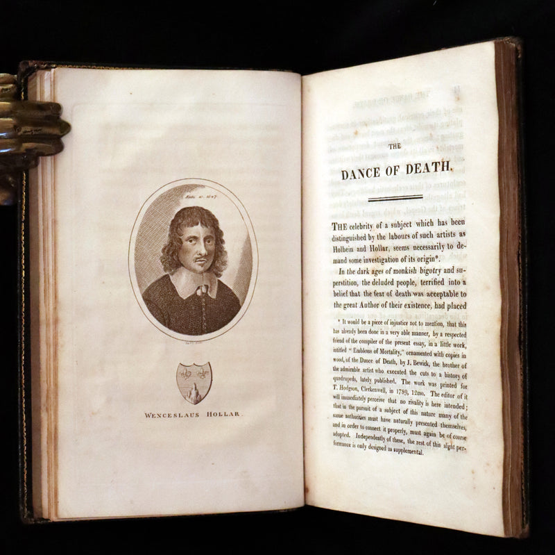 1816 Scarce Book -The Dance of Death, Danse Macabre by Hans Holbein, Color illustrated.
