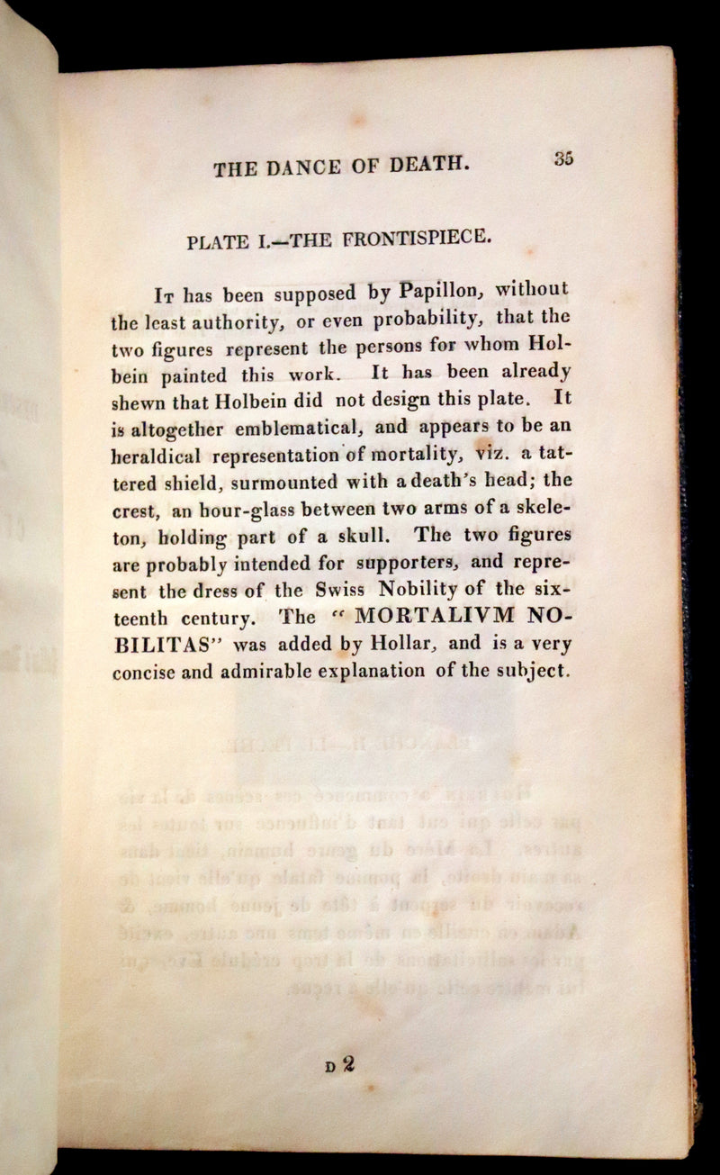 1816 Scarce Book -The Dance of Death, Danse Macabre by Hans Holbein, Color illustrated.