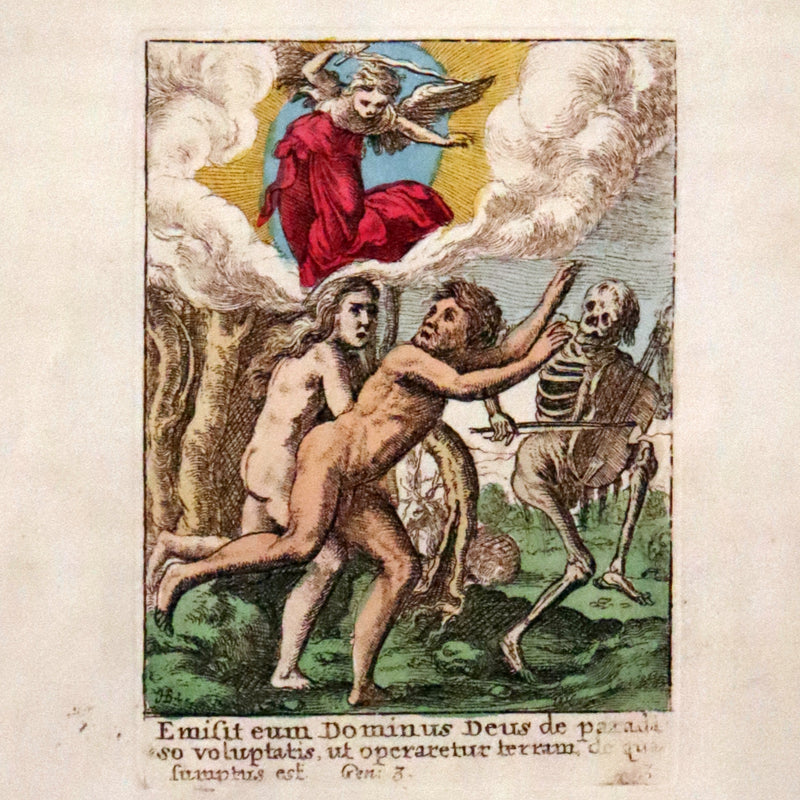 1816 Scarce Book -The Dance of Death, Danse Macabre by Hans Holbein, Color illustrated.