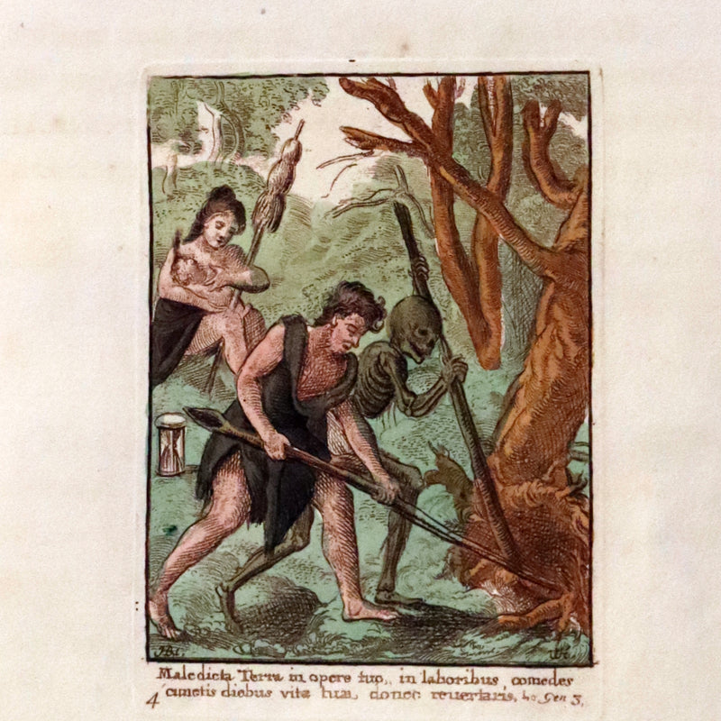 1816 Scarce Book -The Dance of Death, Danse Macabre by Hans Holbein, Color illustrated.