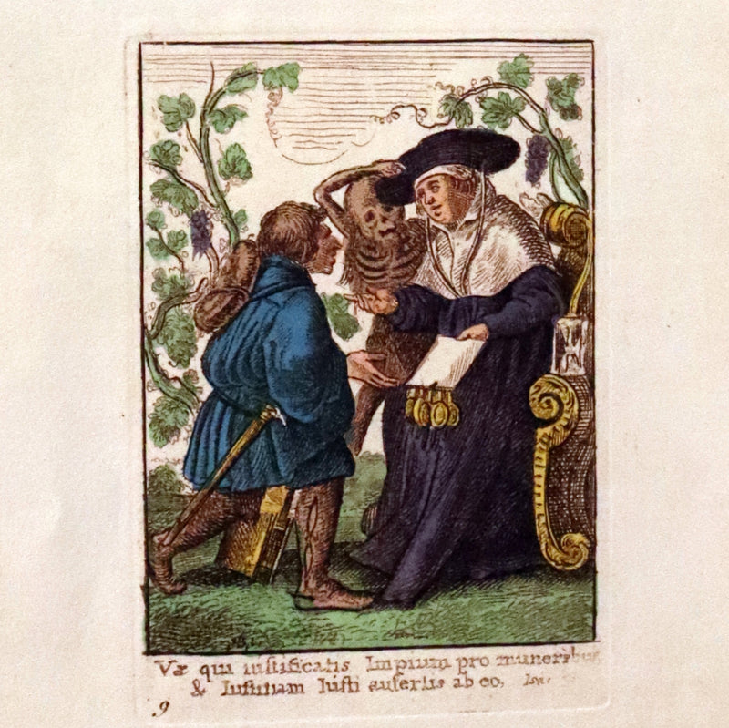 1816 Scarce Book -The Dance of Death, Danse Macabre by Hans Holbein, Color illustrated.