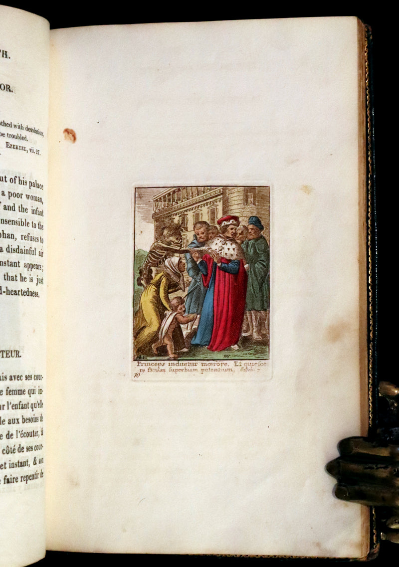 1816 Scarce Book -The Dance of Death, Danse Macabre by Hans Holbein, Color illustrated.