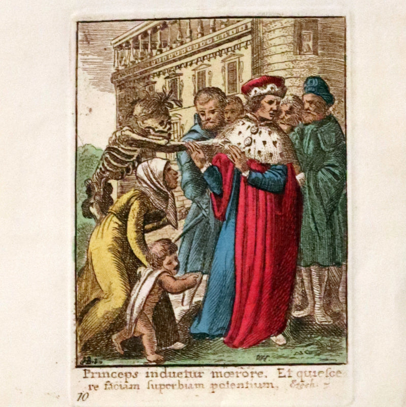 1816 Scarce Book -The Dance of Death, Danse Macabre by Hans Holbein, Color illustrated.