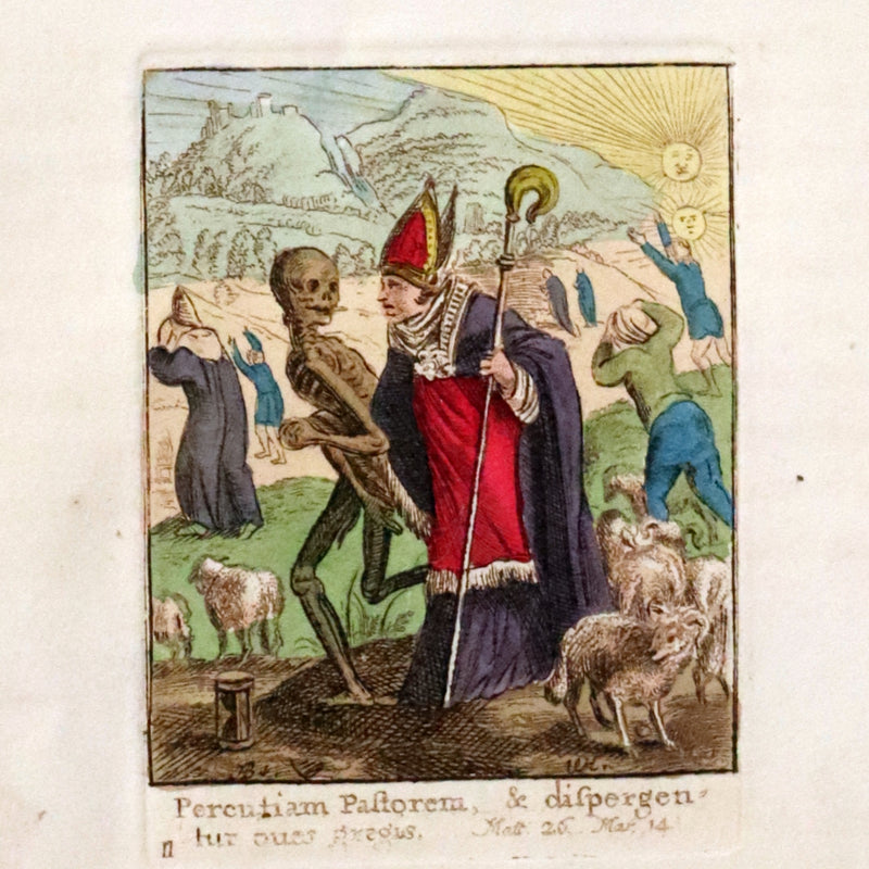 1816 Scarce Book -The Dance of Death, Danse Macabre by Hans Holbein, Color illustrated.