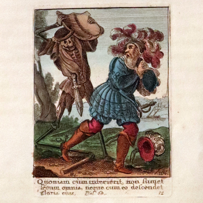 1816 Scarce Book -The Dance of Death, Danse Macabre by Hans Holbein, Color illustrated.
