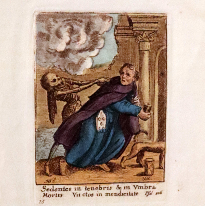 1816 Scarce Book -The Dance of Death, Danse Macabre by Hans Holbein, Color illustrated.