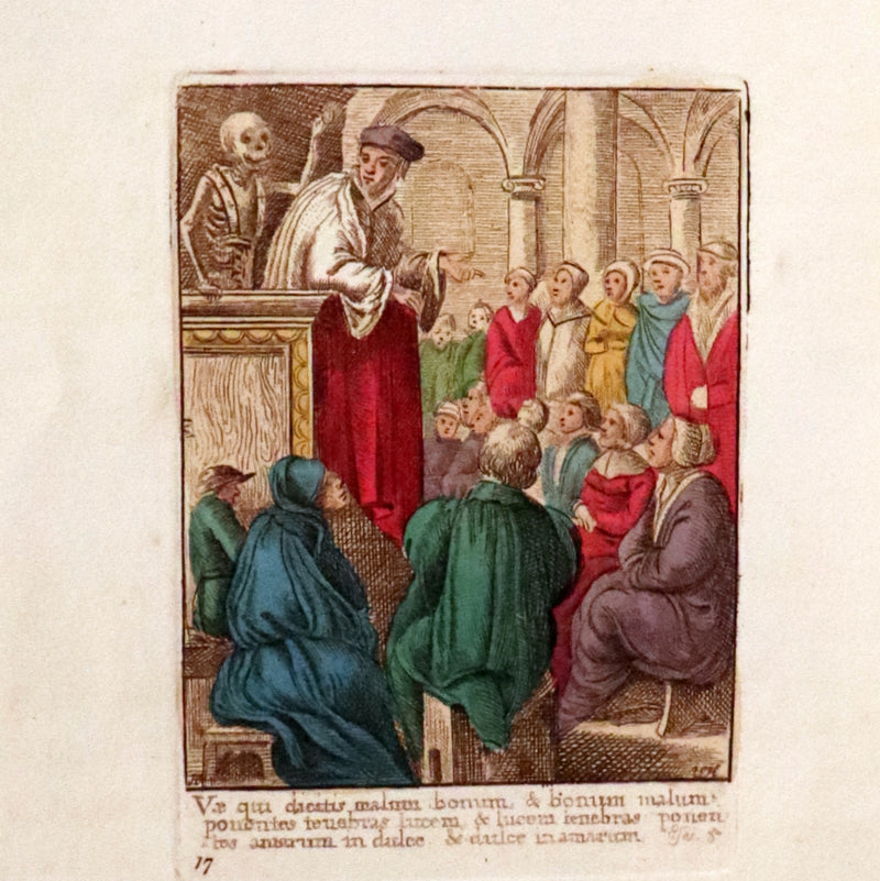 1816 Scarce Book -The Dance of Death, Danse Macabre by Hans Holbein, Color illustrated.