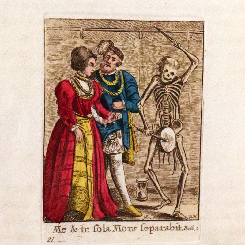 1816 Scarce Book -The Dance of Death, Danse Macabre by Hans Holbein, Color illustrated.