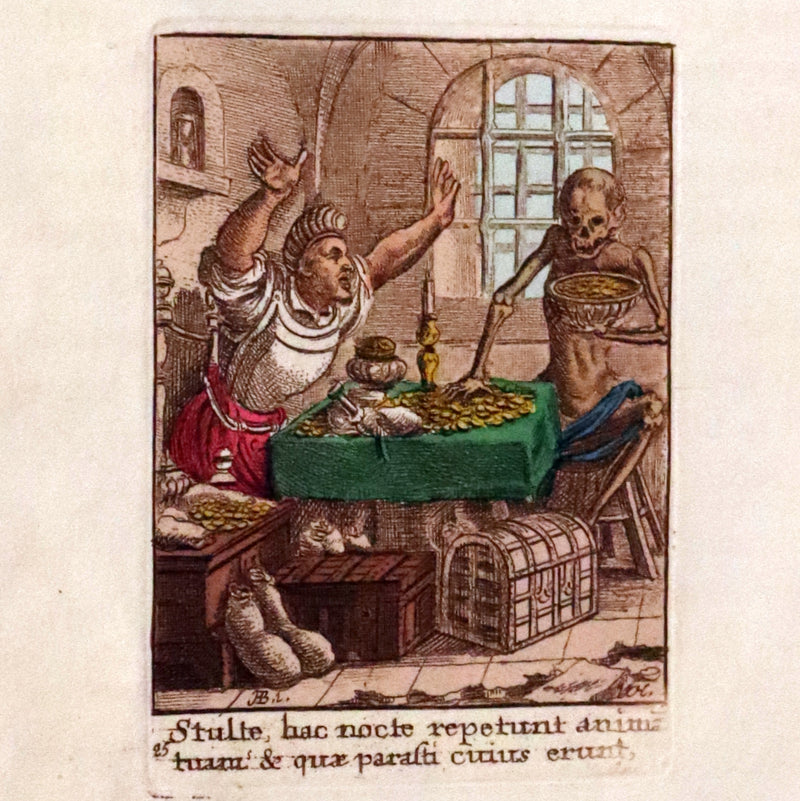 1816 Scarce Book -The Dance of Death, Danse Macabre by Hans Holbein, Color illustrated.
