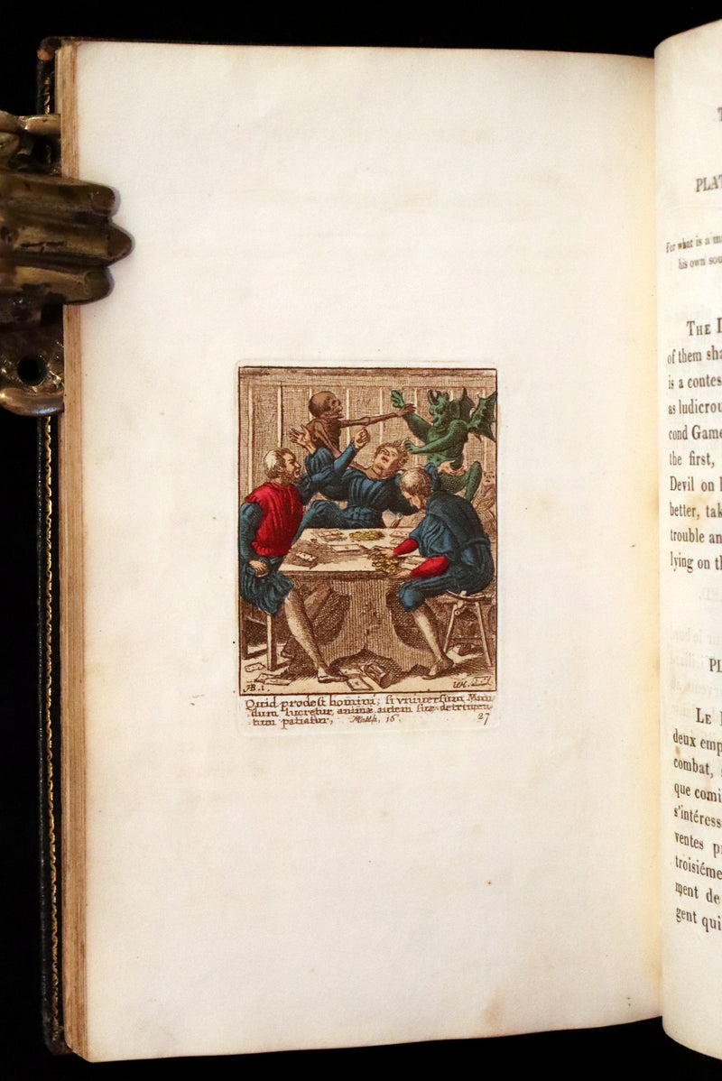 1816 Scarce Book -The Dance of Death, Danse Macabre by Hans Holbein, Color illustrated.