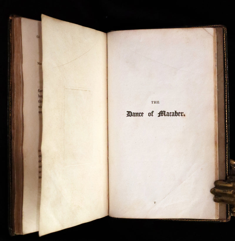 1816 Scarce Book -The Dance of Death, Danse Macabre by Hans Holbein, Color illustrated.