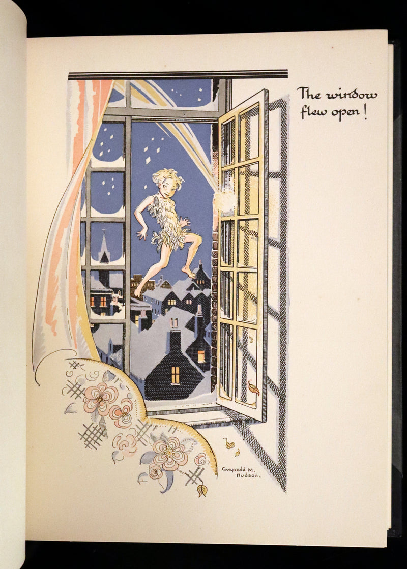 1931 Nice First Illustrated Edition by Gwynedd Hudson - Peter Pan & Wendy.