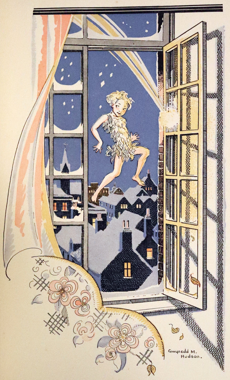 1931 Nice First Illustrated Edition by Gwynedd Hudson - Peter Pan & Wendy.