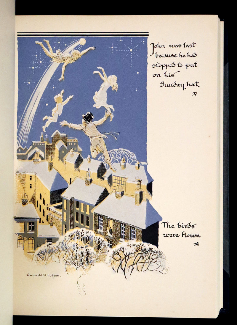 1931 Nice First Illustrated Edition by Gwynedd Hudson - Peter Pan & Wendy.