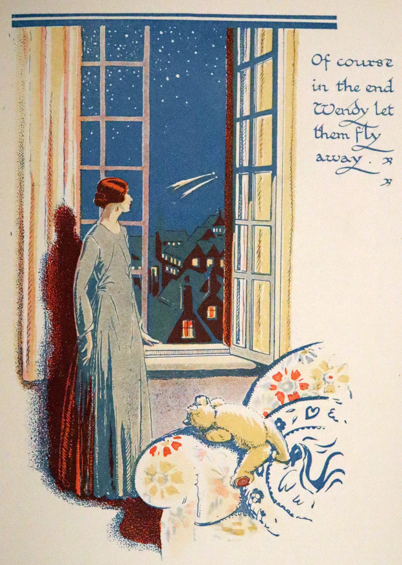 1931 Nice First Illustrated Edition by Gwynedd Hudson - Peter Pan & Wendy.