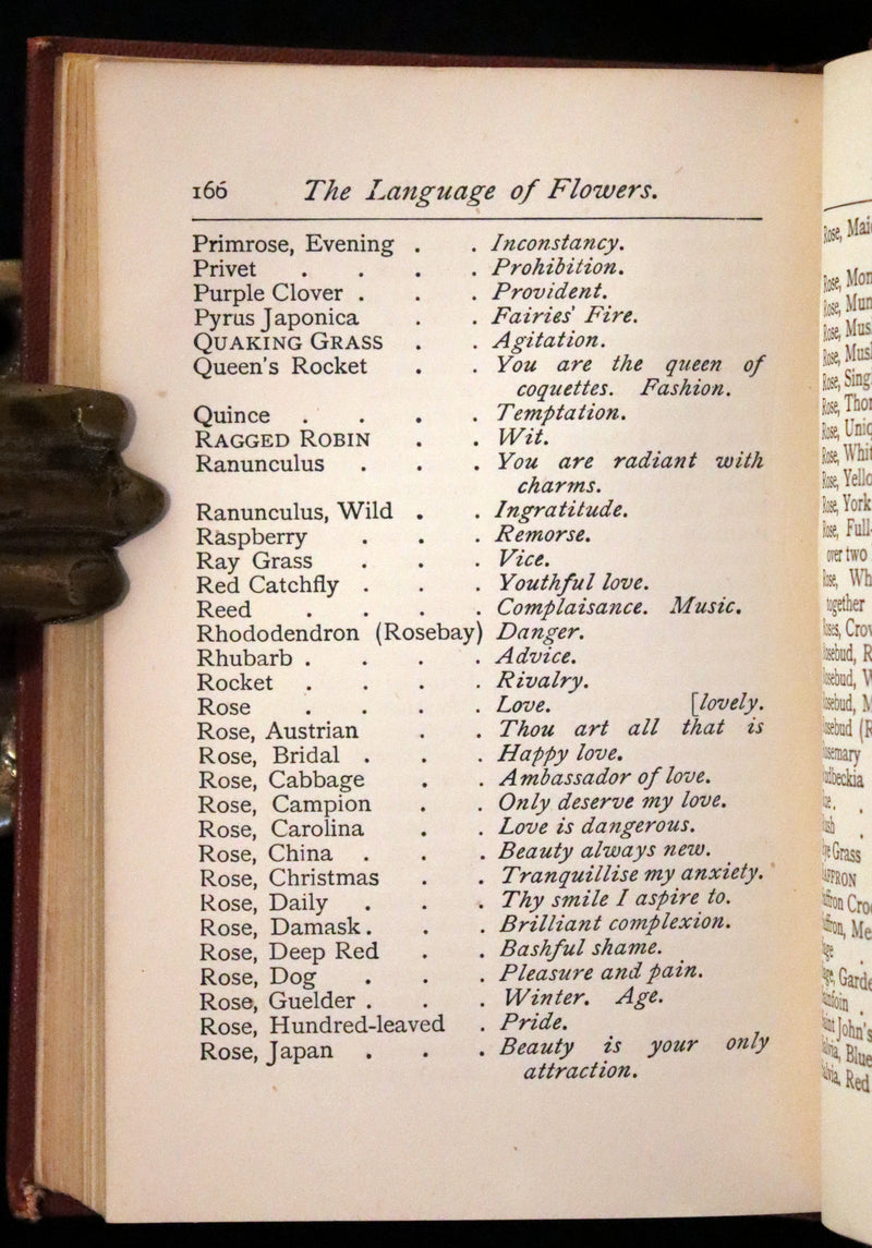 1877 Scarce Floriography Book ~ The Language and Poetry of Flowers, Illustrated.