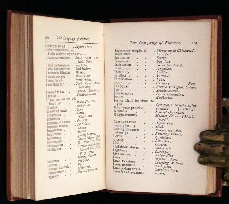 1877 Scarce Floriography Book ~ The Language and Poetry of Flowers, Illustrated.