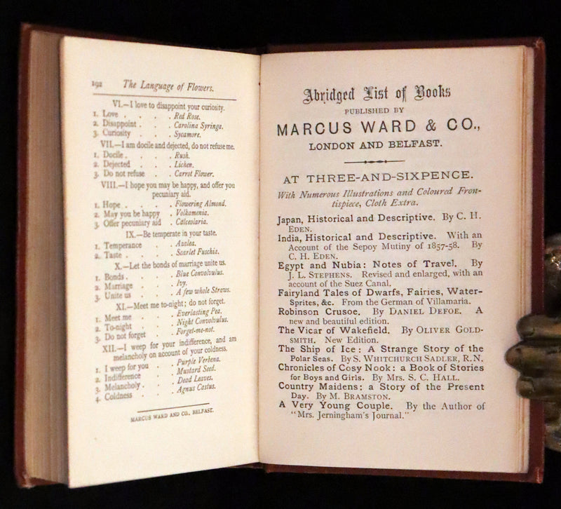 1877 Scarce Floriography Book ~ The Language and Poetry of Flowers, Illustrated.