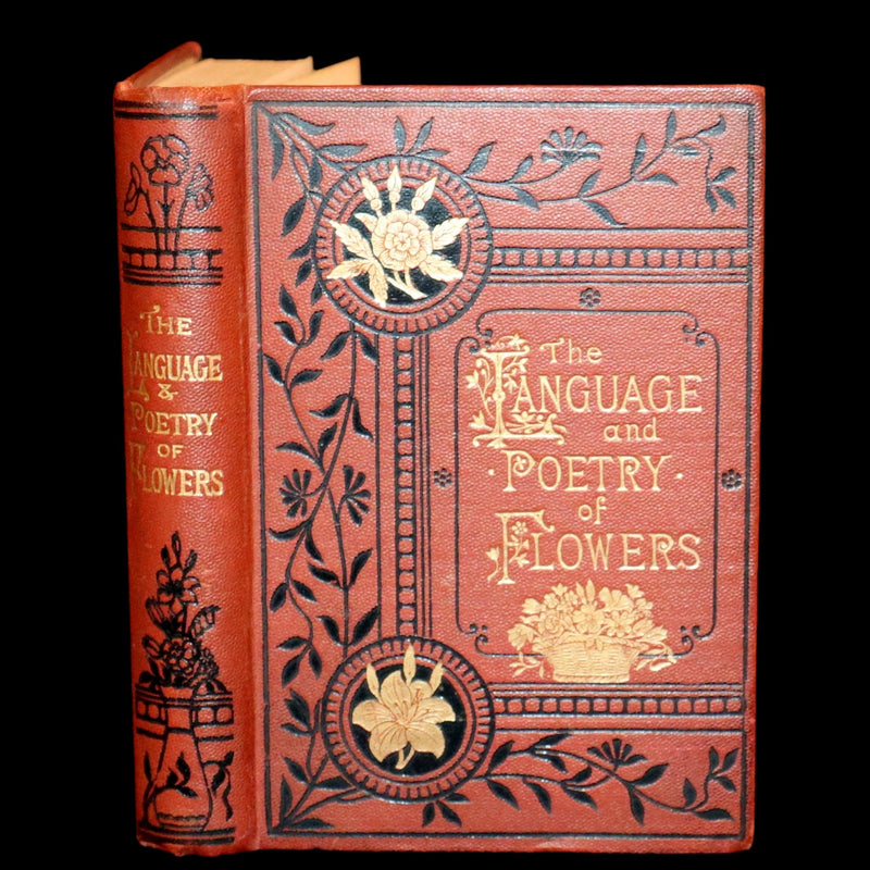 1877 Scarce Floriography Book ~ The Language and Poetry of Flowers, Illustrated.