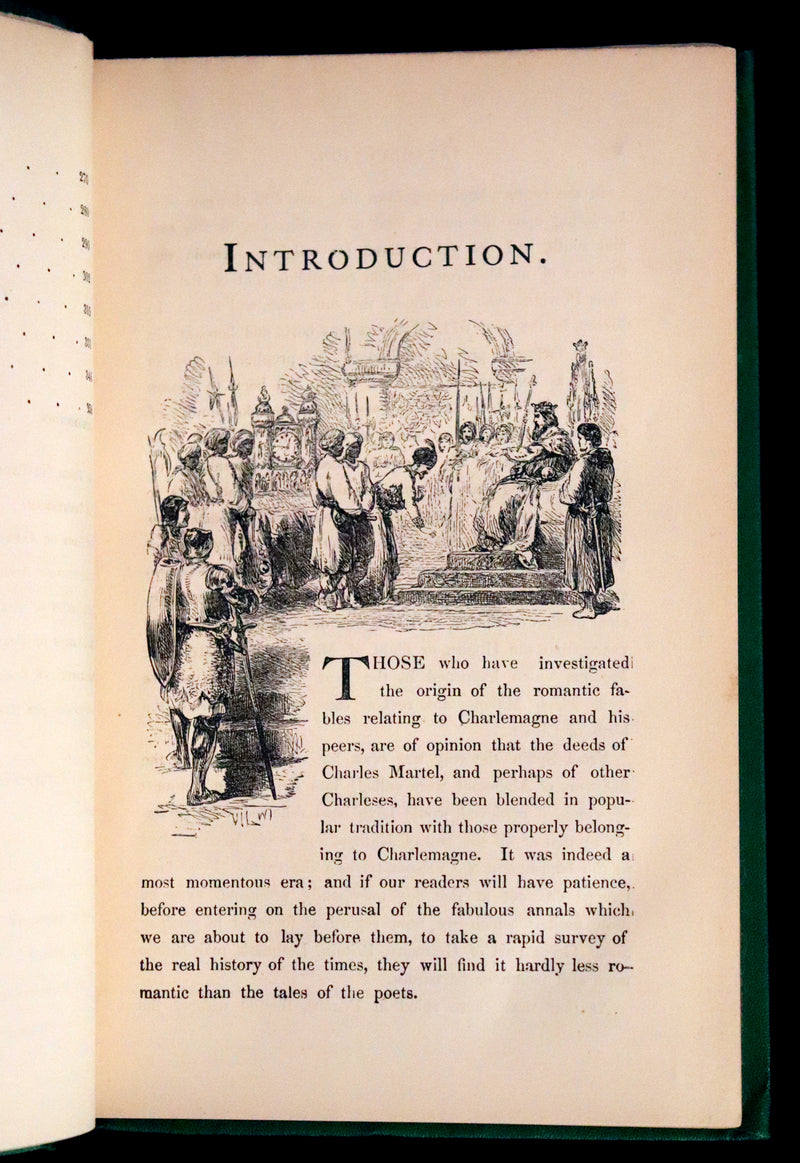 1872 Rare First Edition - Legends of Charlemagne or Romance of the Middle Ages by Thomas Bulfinch.