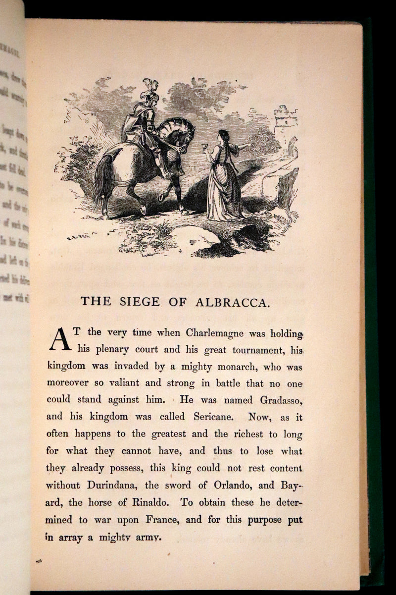 1872 Rare First Edition - Legends of Charlemagne or Romance of the Middle Ages by Thomas Bulfinch.