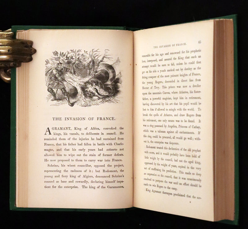 1872 Rare First Edition - Legends of Charlemagne or Romance of the Middle Ages by Thomas Bulfinch.