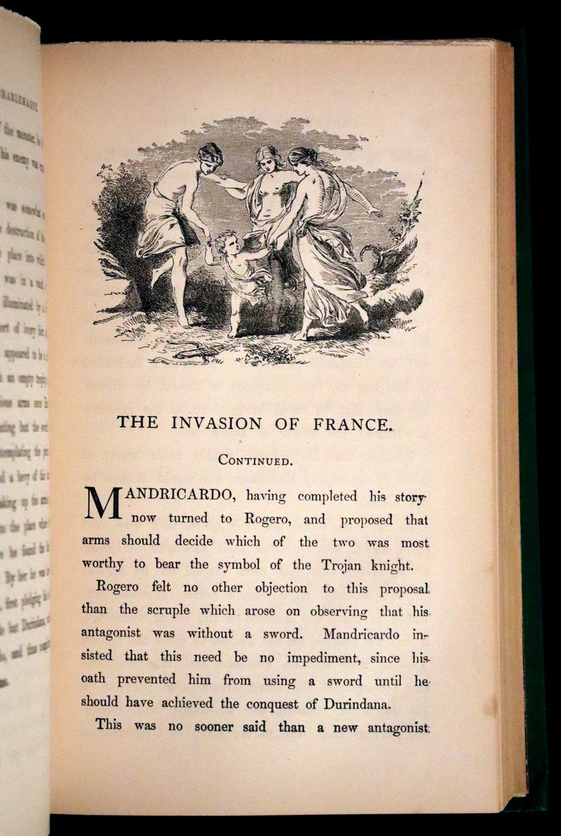 1872 Rare First Edition - Legends of Charlemagne or Romance of the Middle Ages by Thomas Bulfinch.