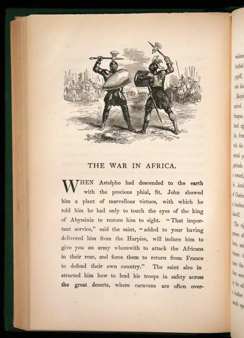 1872 Rare First Edition - Legends of Charlemagne or Romance of the Middle Ages by Thomas Bulfinch.