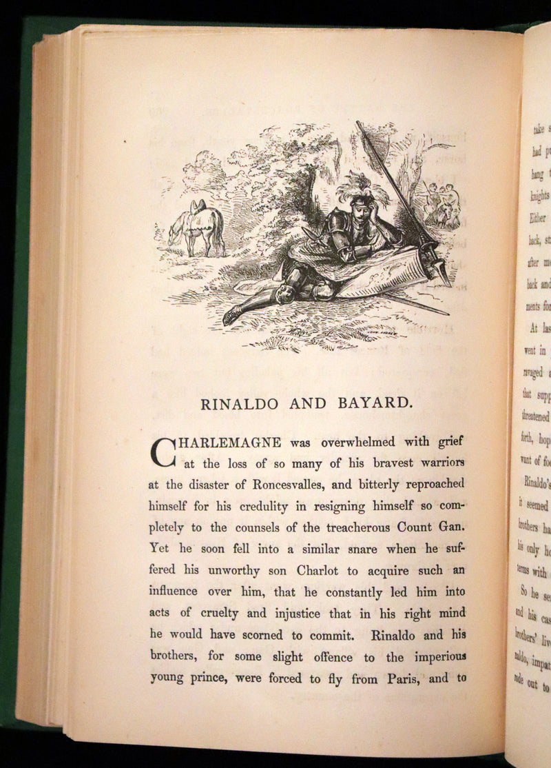 1872 Rare First Edition - Legends of Charlemagne or Romance of the Middle Ages by Thomas Bulfinch.