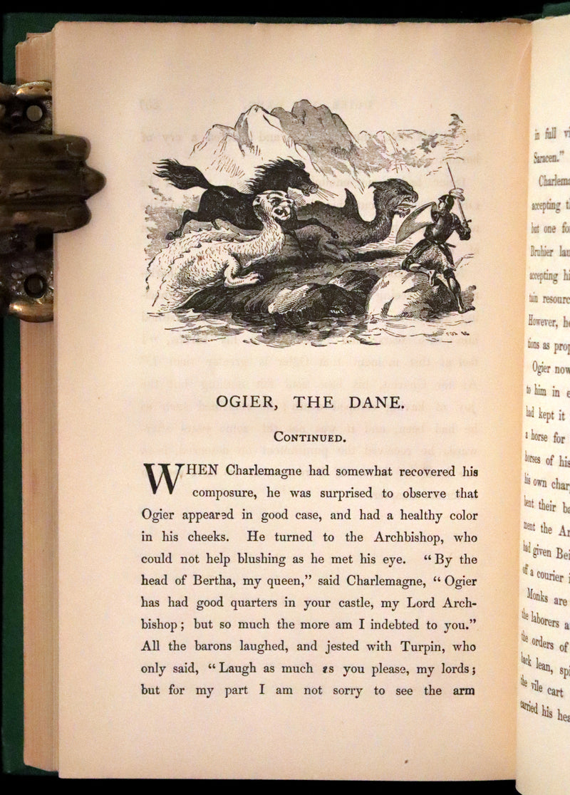 1872 Rare First Edition - Legends of Charlemagne or Romance of the Middle Ages by Thomas Bulfinch.