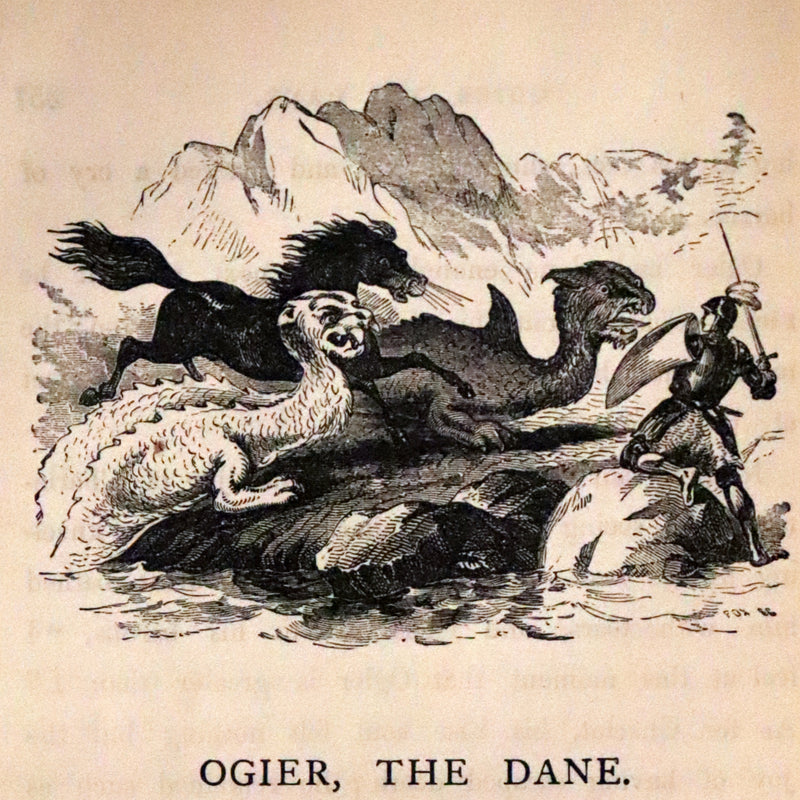 1872 Rare First Edition - Legends of Charlemagne or Romance of the Middle Ages by Thomas Bulfinch.