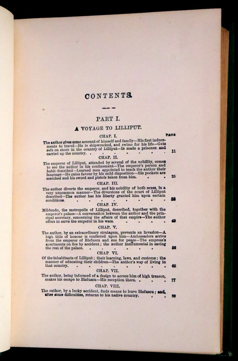 1880 Rare Book - Gulliver's Travels Into Several Remote Nations of the World. Illustrated.
