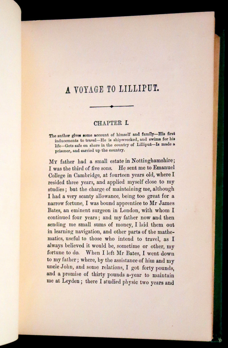1880 Rare Book - Gulliver's Travels Into Several Remote Nations of the World. Illustrated.