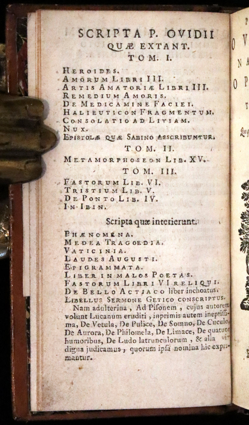1664 Rare Latin Book set - Ovid's Works - Publii Ovidii Nasonis Operum.