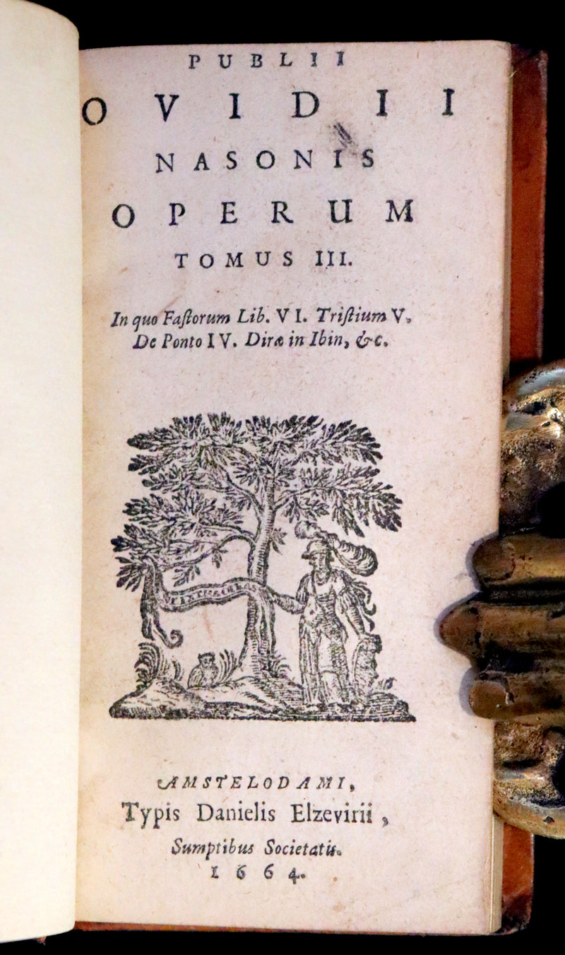 1664 Rare Latin Book set - Ovid's Works - Publii Ovidii Nasonis Operum.