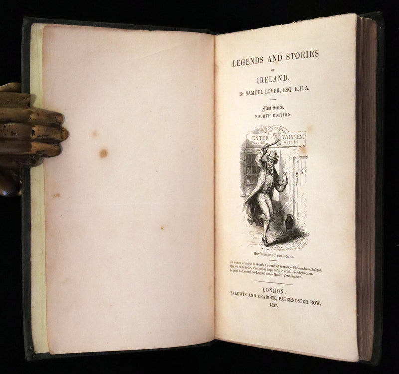 1837 Rare Book set - Legends and Stories of Ireland by Samuel Lover. First and Second series.