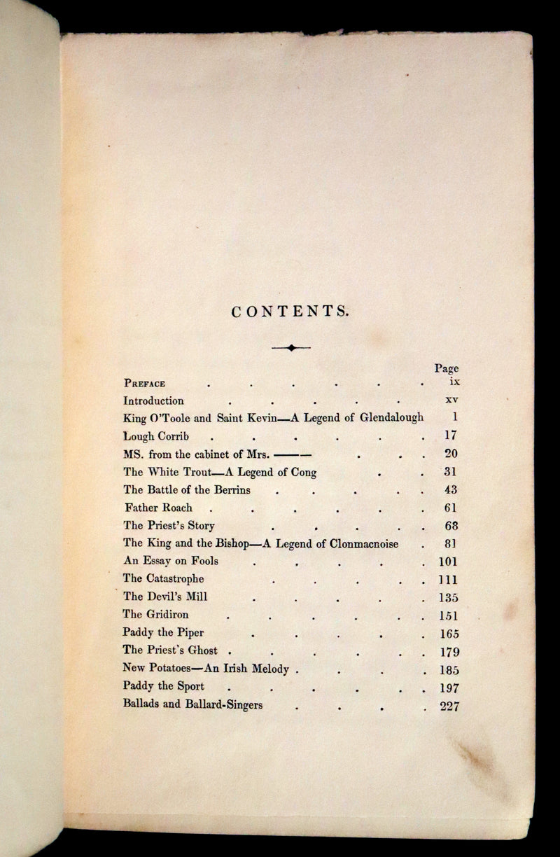 1837 Rare Book set - Legends and Stories of Ireland by Samuel Lover. First and Second series.