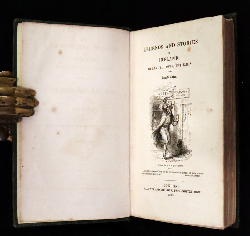 1837 Rare Book set - Legends and Stories of Ireland by Samuel Lover. First and Second series.