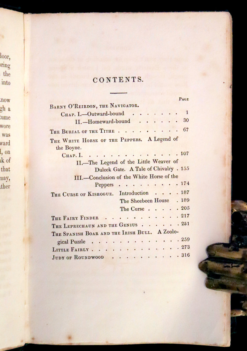 1837 Rare Book set - Legends and Stories of Ireland by Samuel Lover. First and Second series.