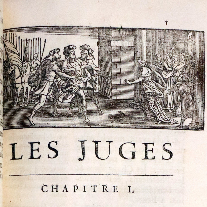 1687 Rare Latin French Bible - Joshua, Book of Judges, Book of Ruth - Josue, Les Juges et Ruth.