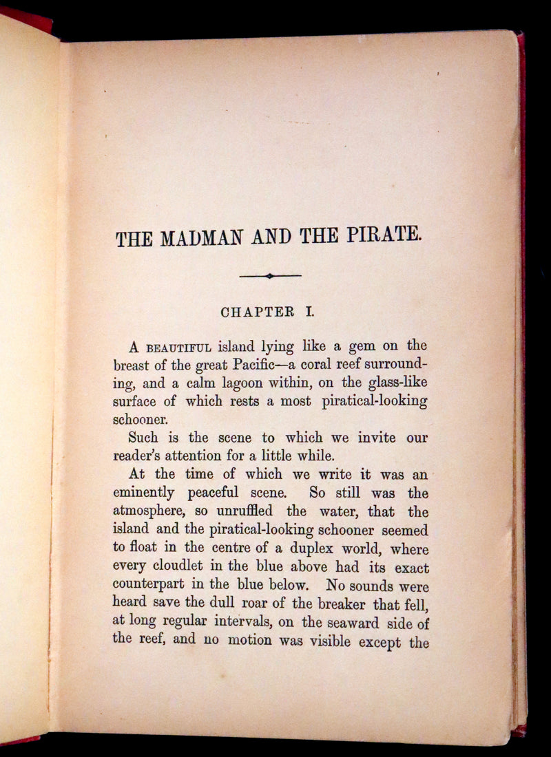 1890 Rare Victorian Book - The Madman and the Pirate by Robert Michael Ballantyne.