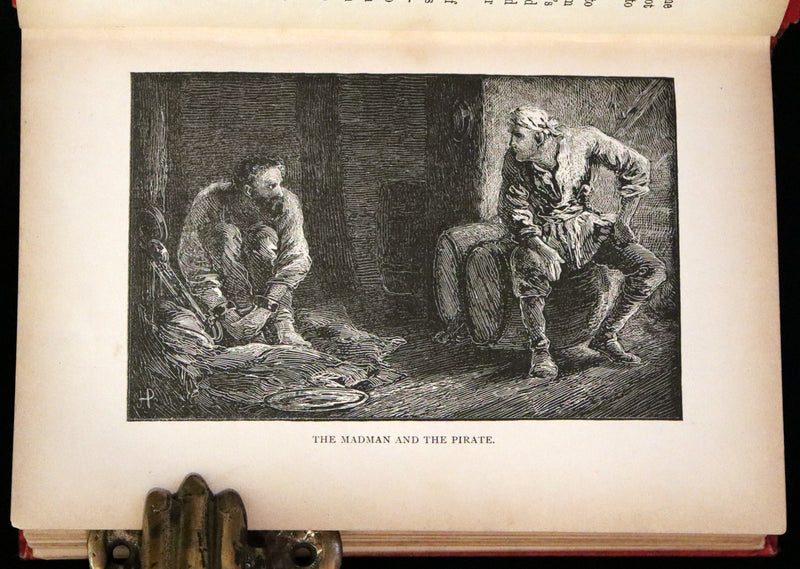 1890 Rare Victorian Book - The Madman and the Pirate by Robert Michael Ballantyne.