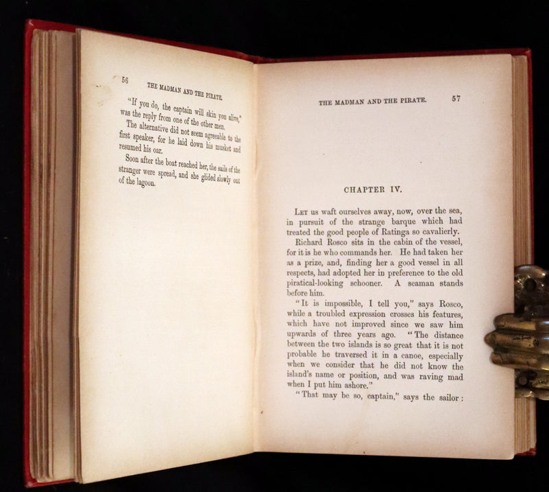 1890 Rare Victorian Book - The Madman and the Pirate by Robert Michael Ballantyne.