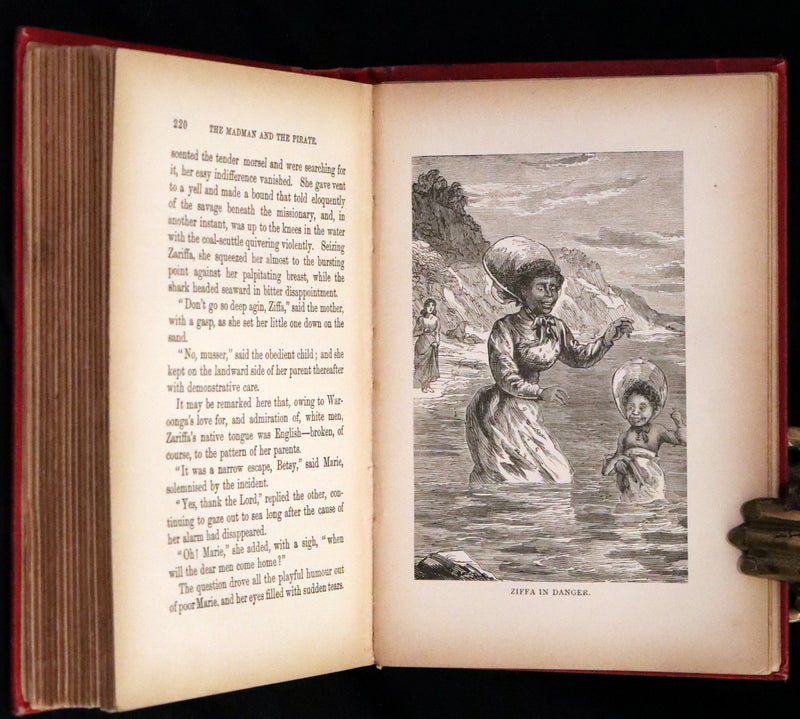 1890 Rare Victorian Book - The Madman and the Pirate by Robert Michael Ballantyne.