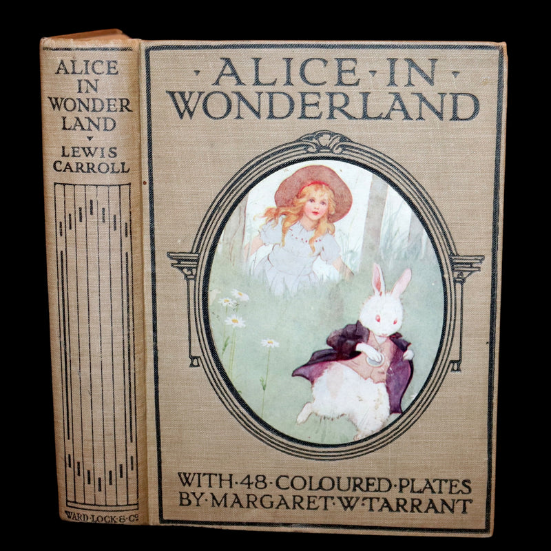 1920 Rare Book - Alice's Adventures in Wonderland with coloured illustrations By Margaret W. Tarrant.
